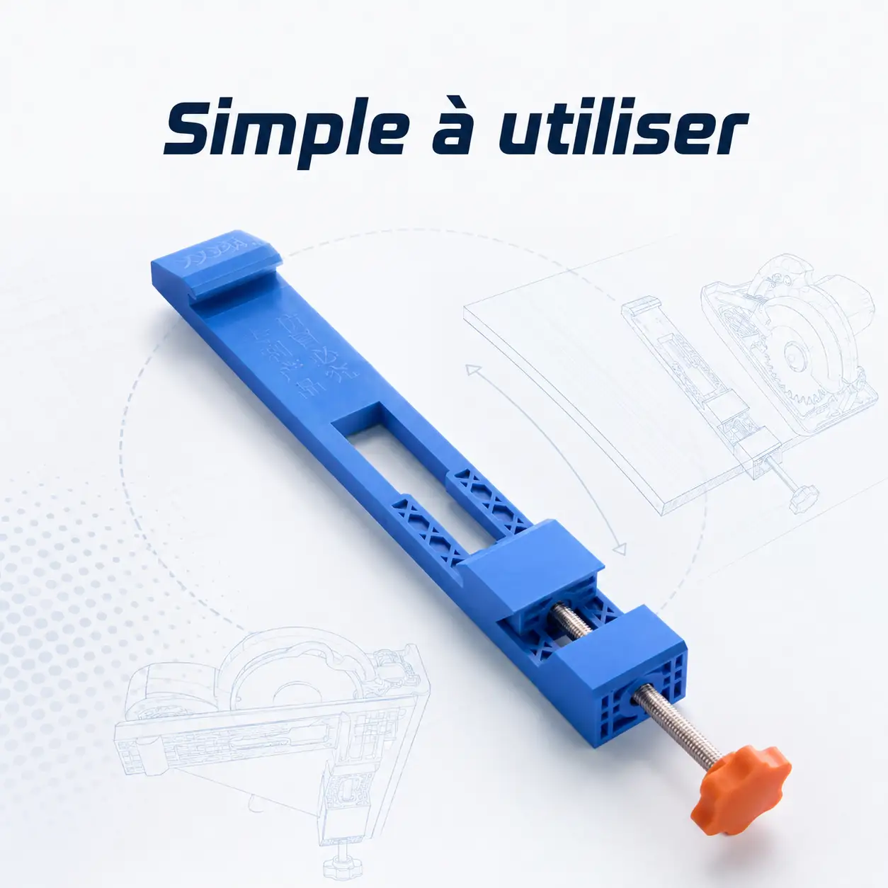 GuideCut Pro™ – Rail de Guidage Réglable pour Scie Circulaire 🪚🔵