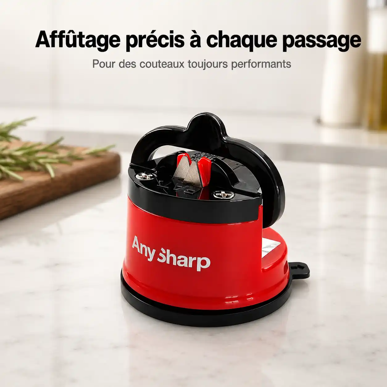 SharpGrip Pro™ – Aiguiseur de Couteaux à Ventouse Ultra Stable 🔴⚫