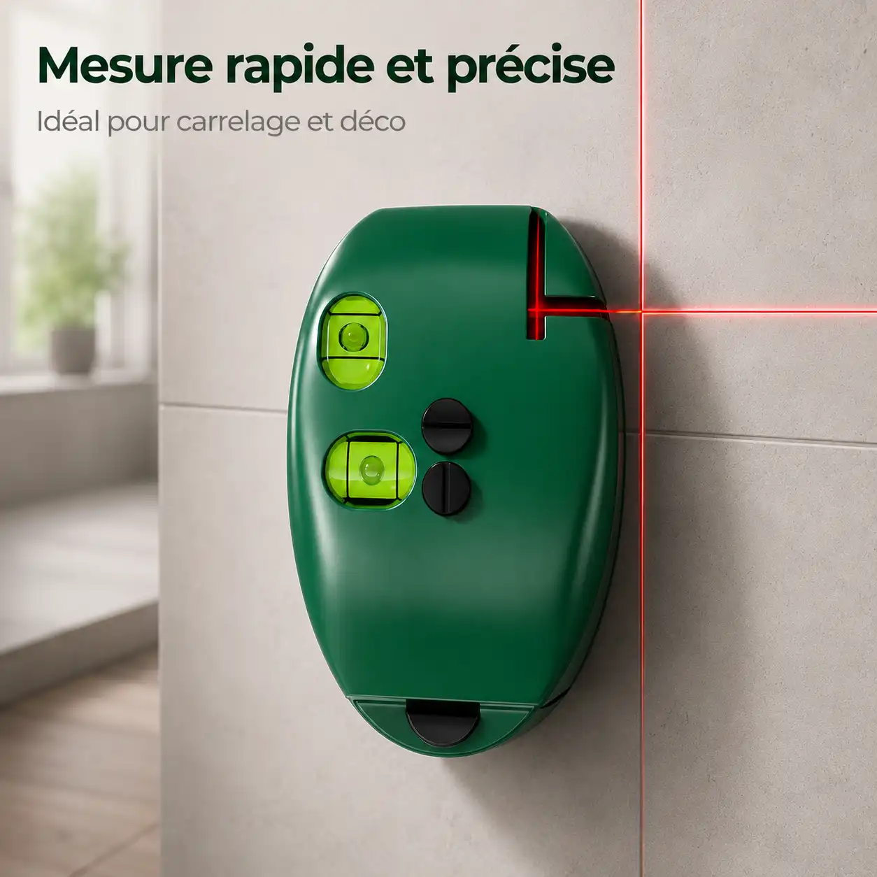 NiveauLaser Pro™ – Niveau Laser Infrarouge 90° avec Bulles de Précision 🔴📐