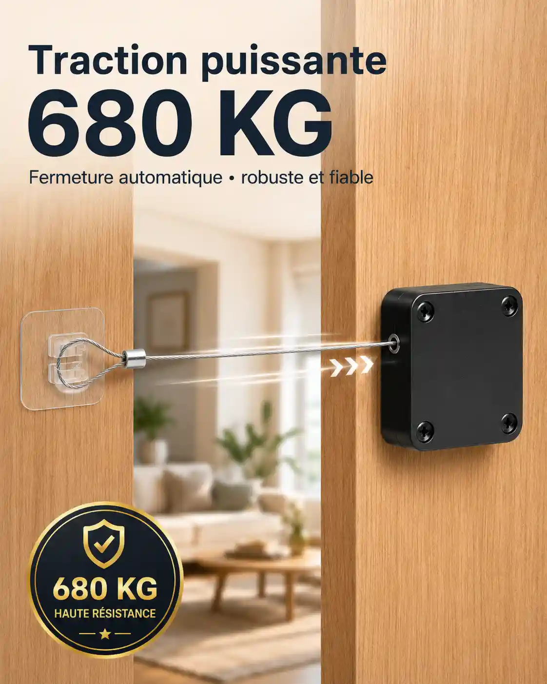 AutoClose Pro™ – Ferme-Porte Automatique Sans Perçage