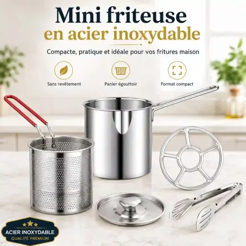 MiniFry Inox™ – La Mini Friteuse Multifonction en Acier Inoxydable